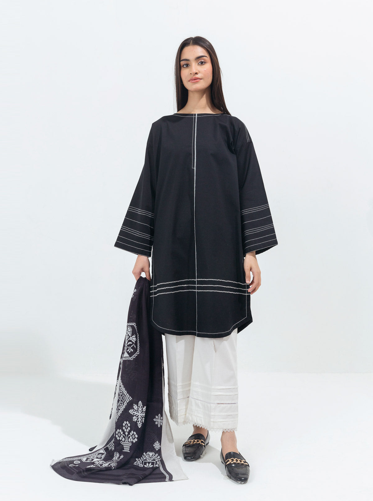 Basic Shirt With Stole