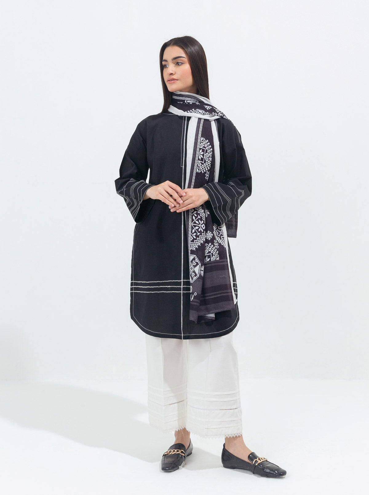 Basic Shirt With Stole