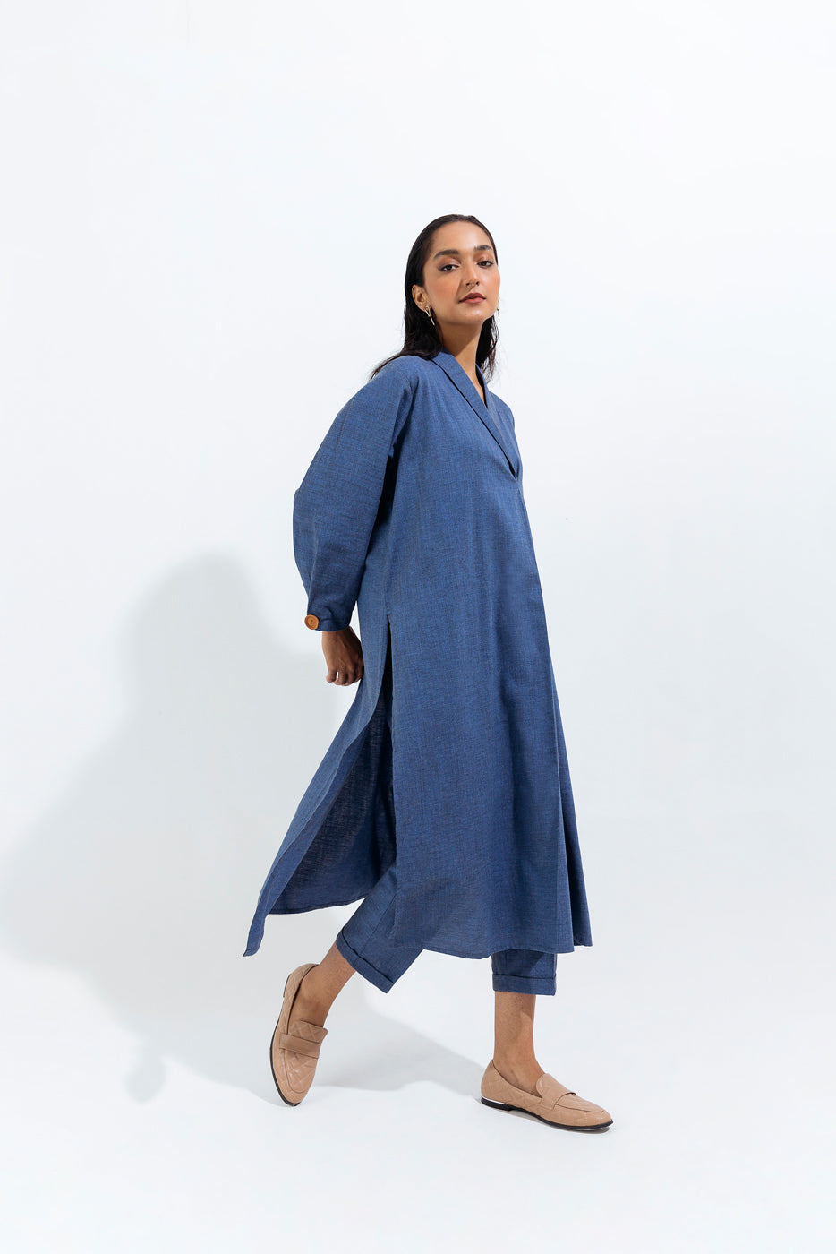 Blue Textured Co-Ord Set