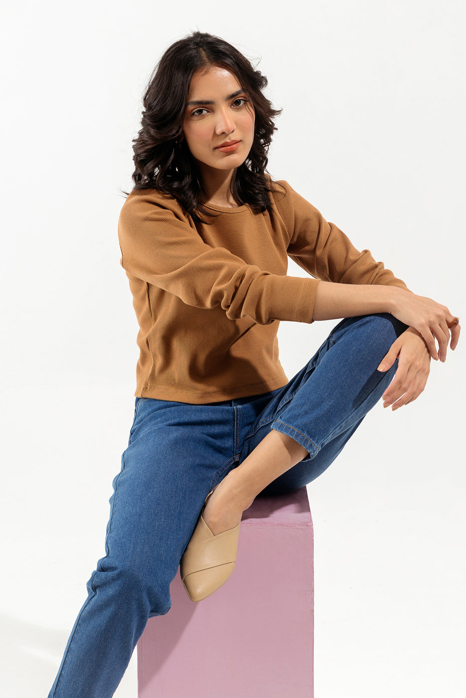 Ochre Cropped Top