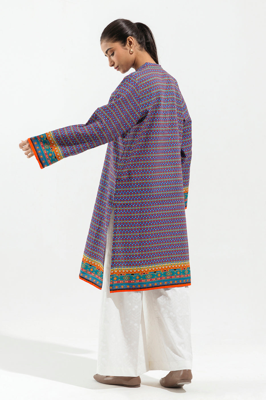 Printed Khaddar Shirt (Pret)