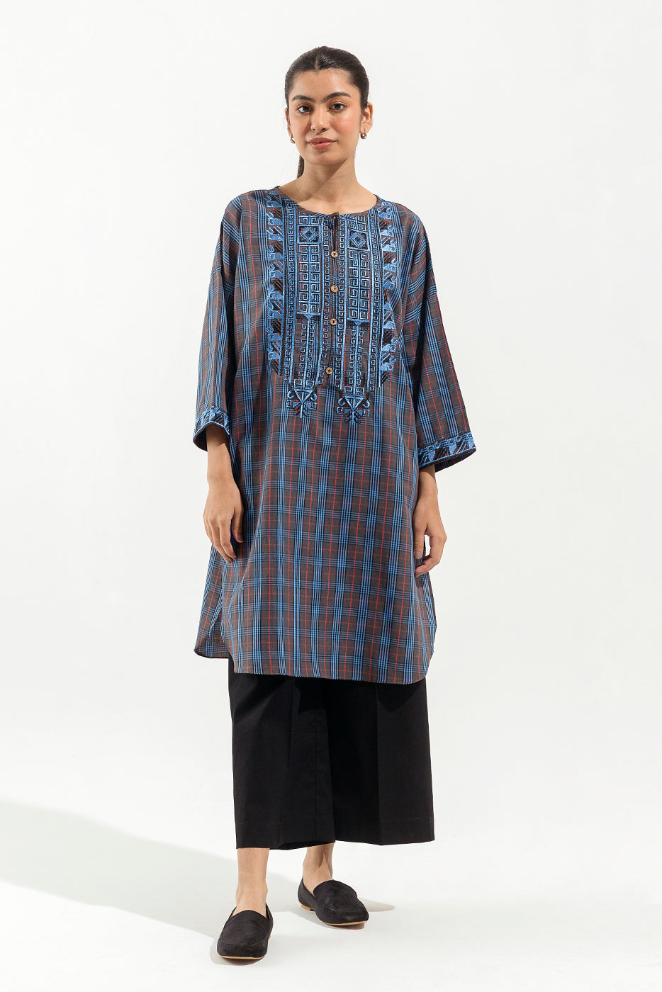 Embroidered Yarn Dyed Shirt (Pret)