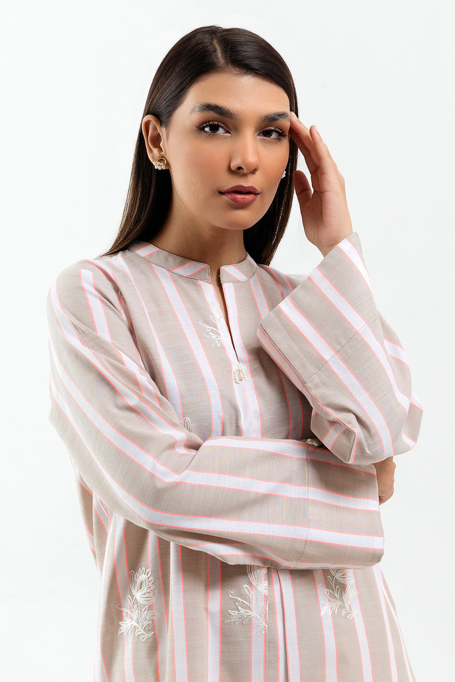 Embroidered Yarn Dyed Shirt (Pret)