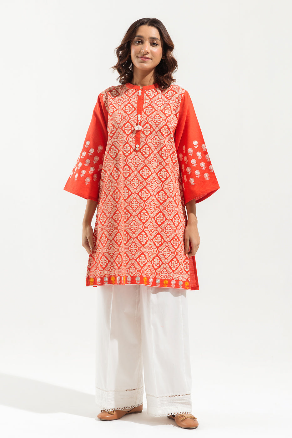 Embroidered Khaddar Jacquard Shirt (Pret)