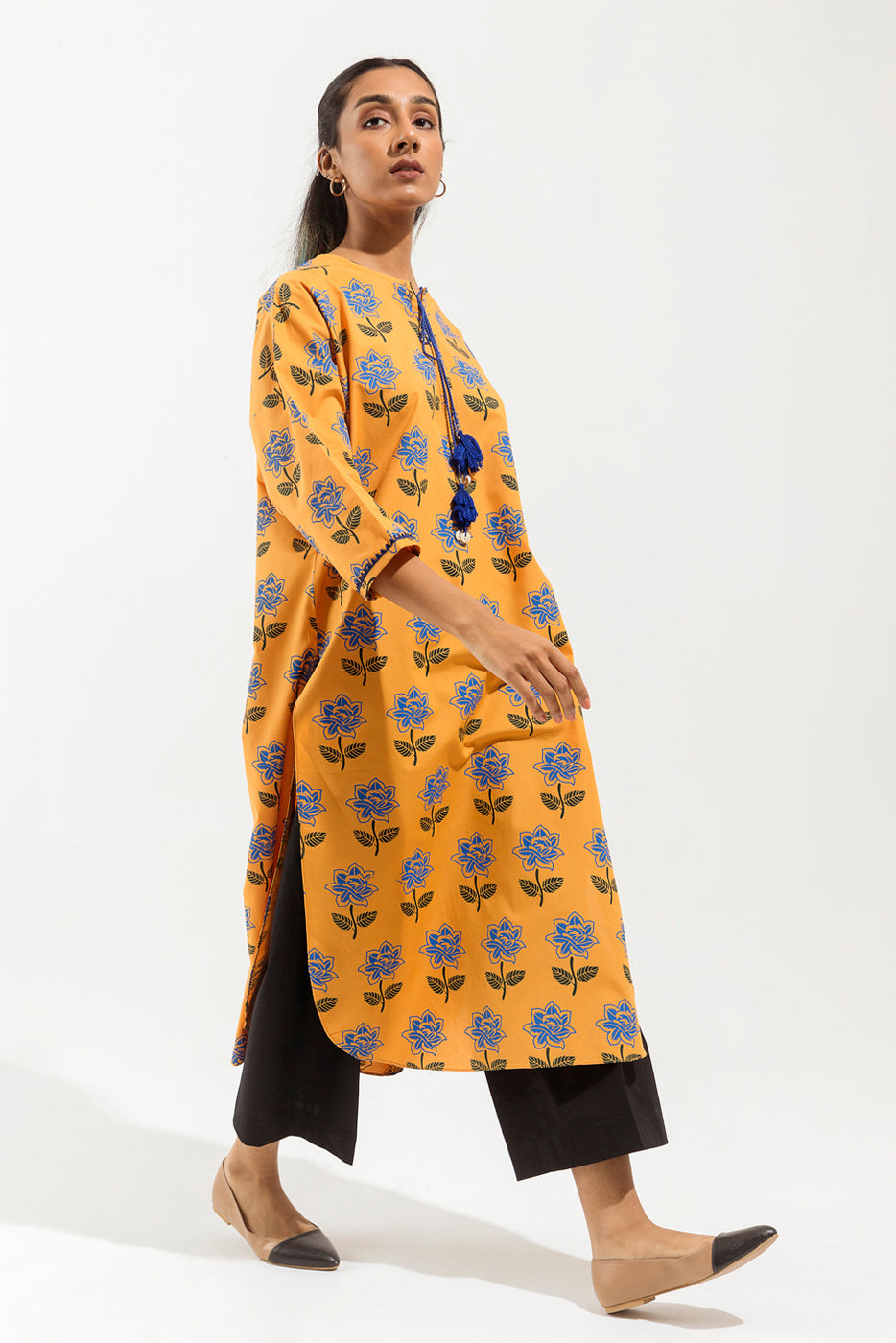 Printed Khaddar Shirt (Pret)