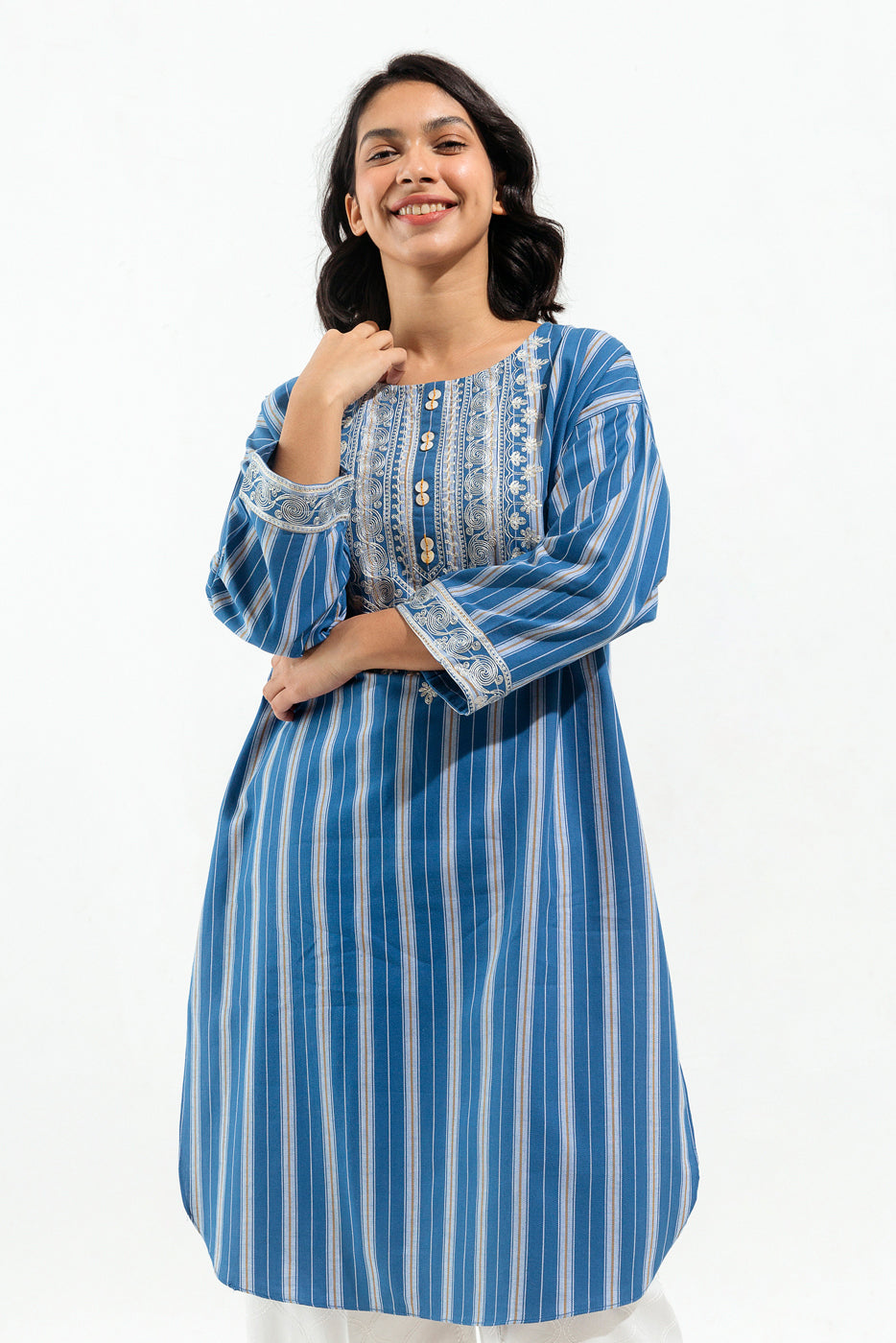 Embroidered Flannel Shirt (Pret)