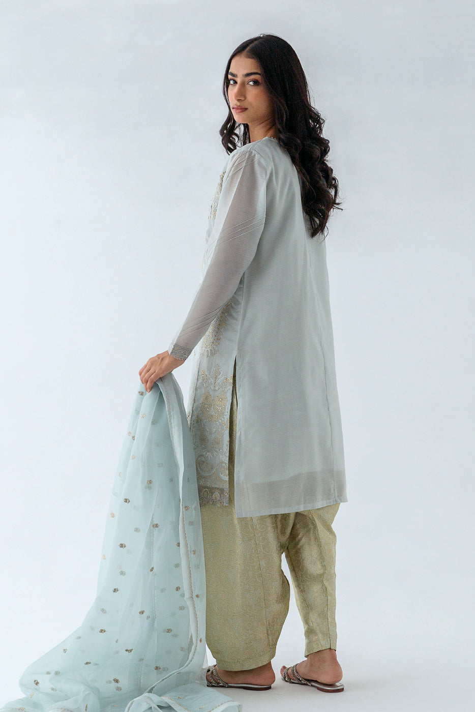 3 Piece Embroidered Paper Cotton Suit (Luxury Pret)