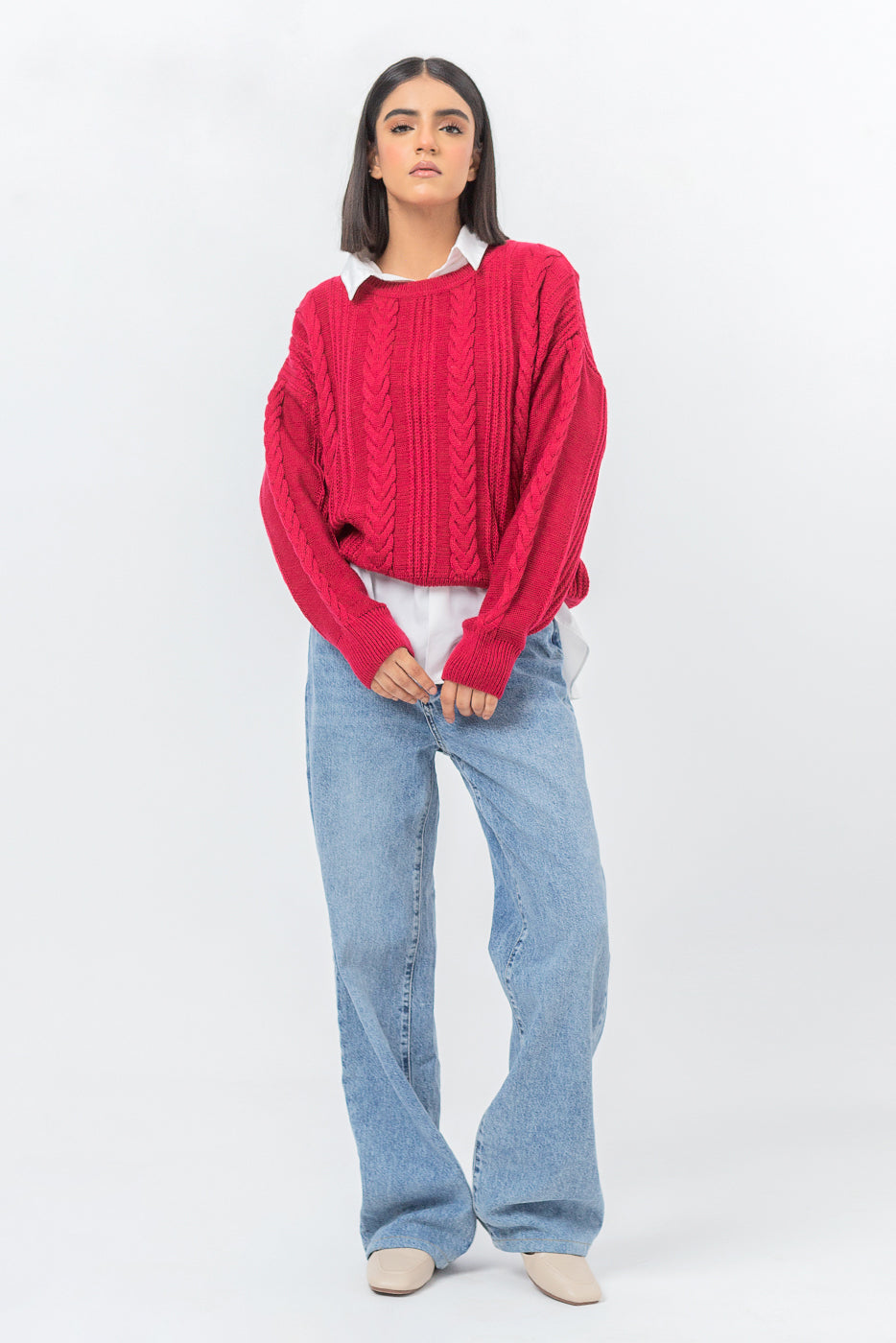 Crimson Pullover Sweater