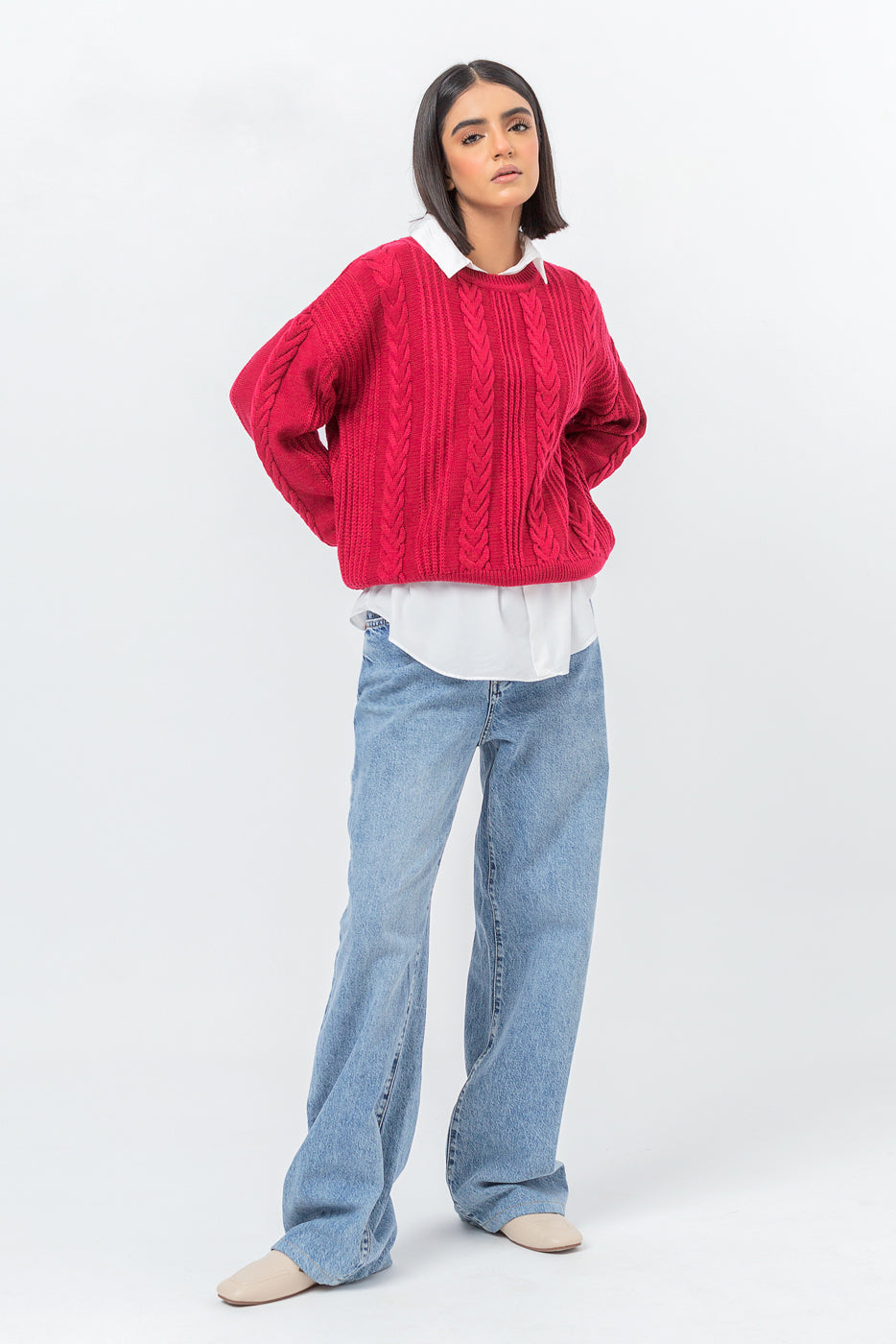 Crimson Pullover Sweater