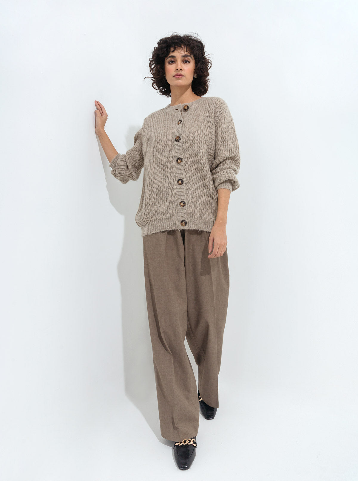 Light Gray Textured Cardigan