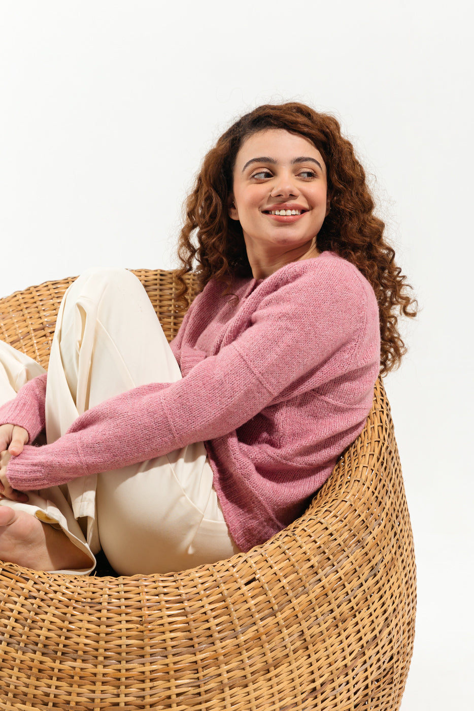Pink Knitted Cardigan
