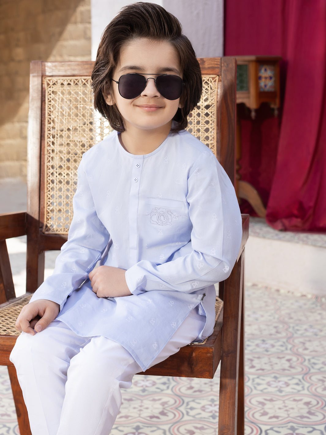 Light Purple Blended Kurta - ALBY-K-004