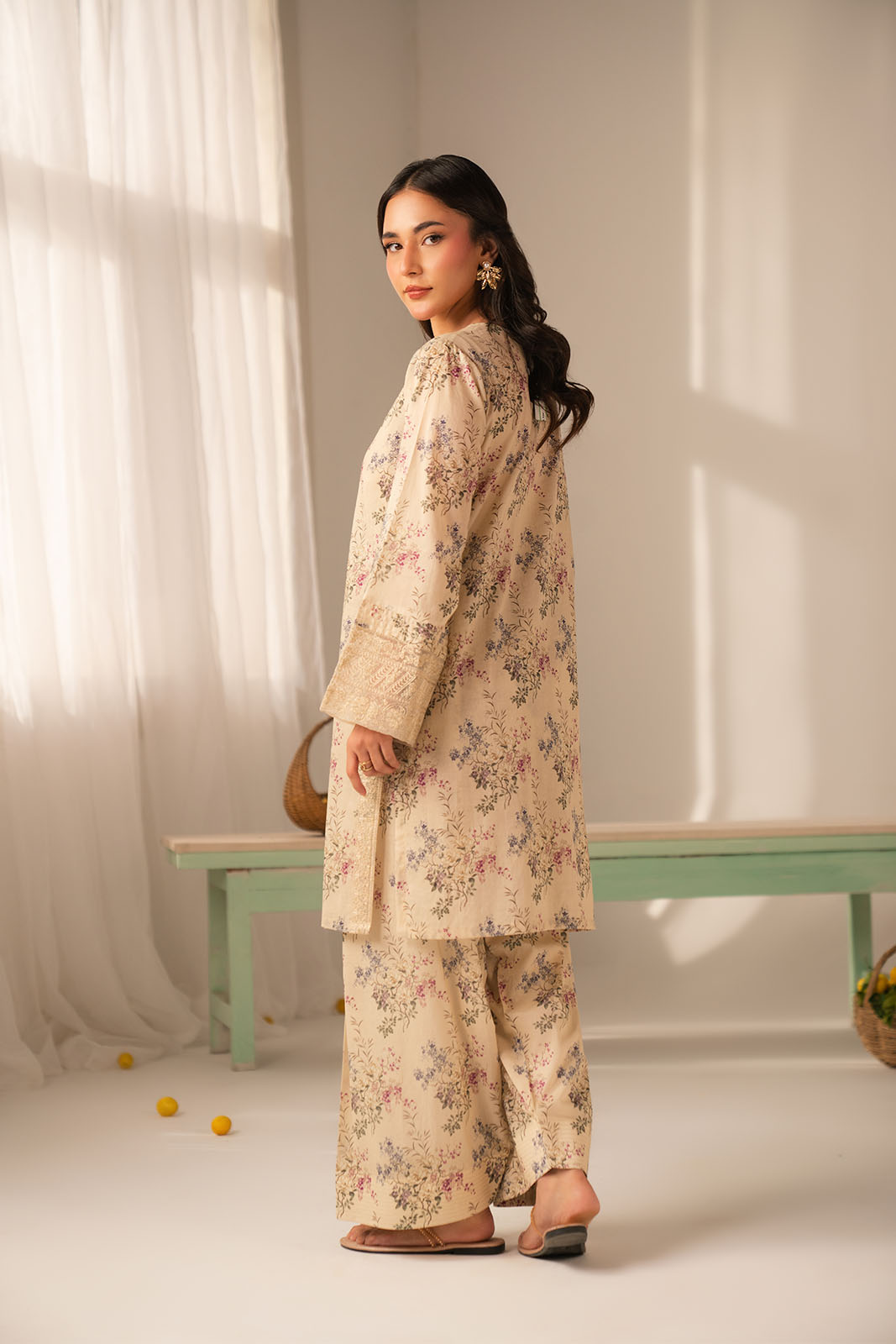 2 Piece Printed Lawn Embroidered Unstitched Suit (UC0126)