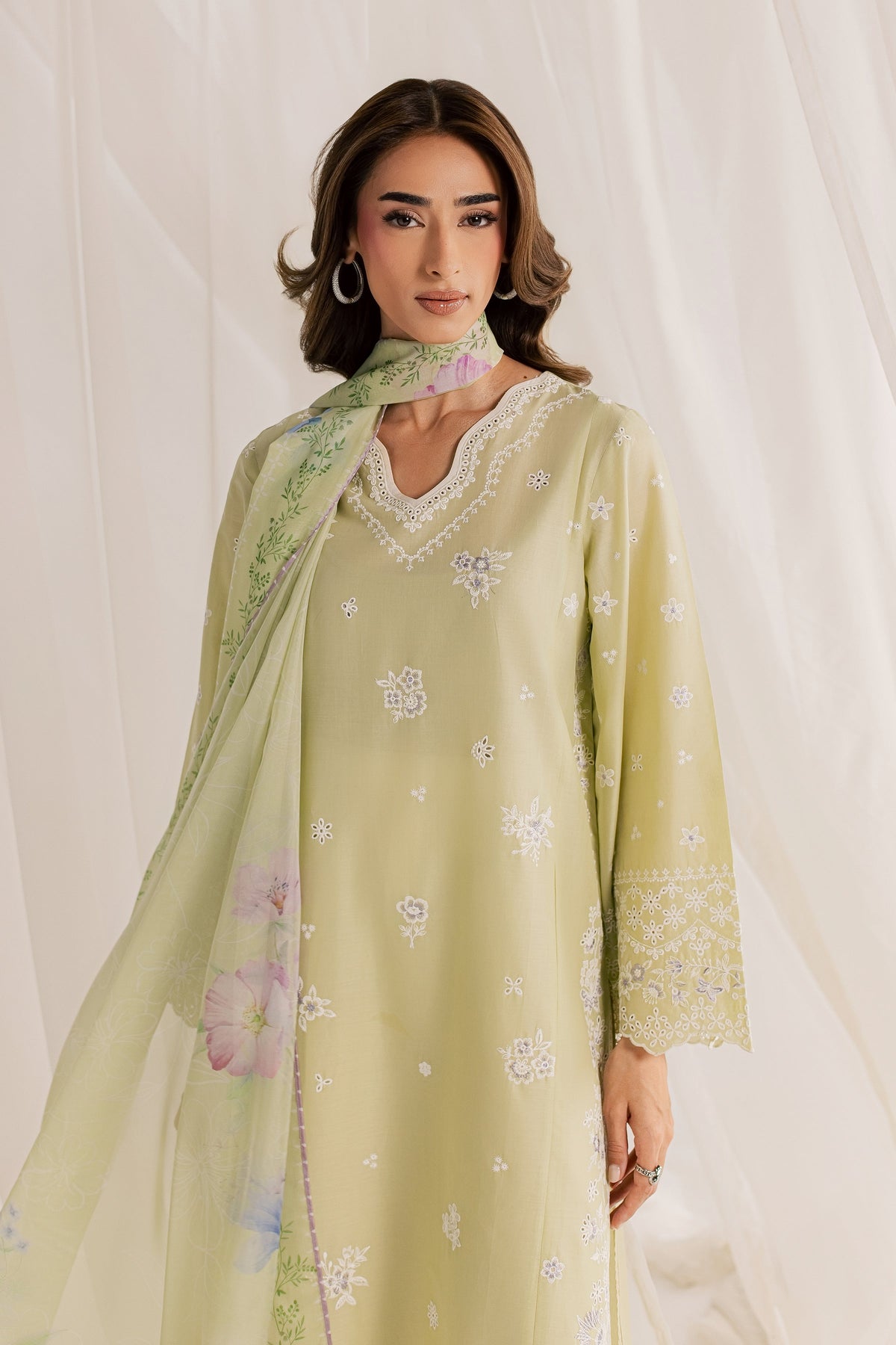 Basma 3Pc - Embroidered Lawn Dress