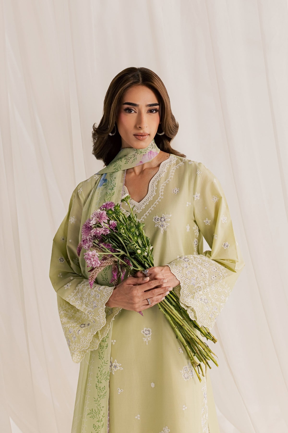 Basma 3Pc - Embroidered Lawn Dress