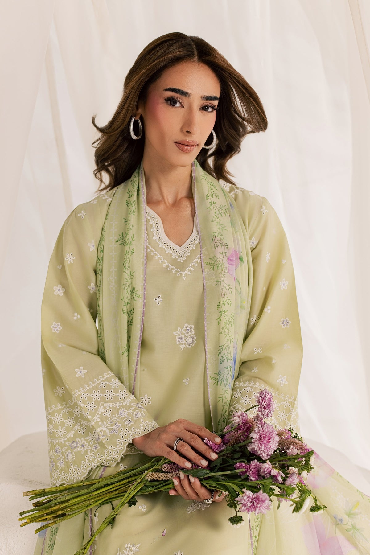 Basma 3Pc - Embroidered Lawn Dress
