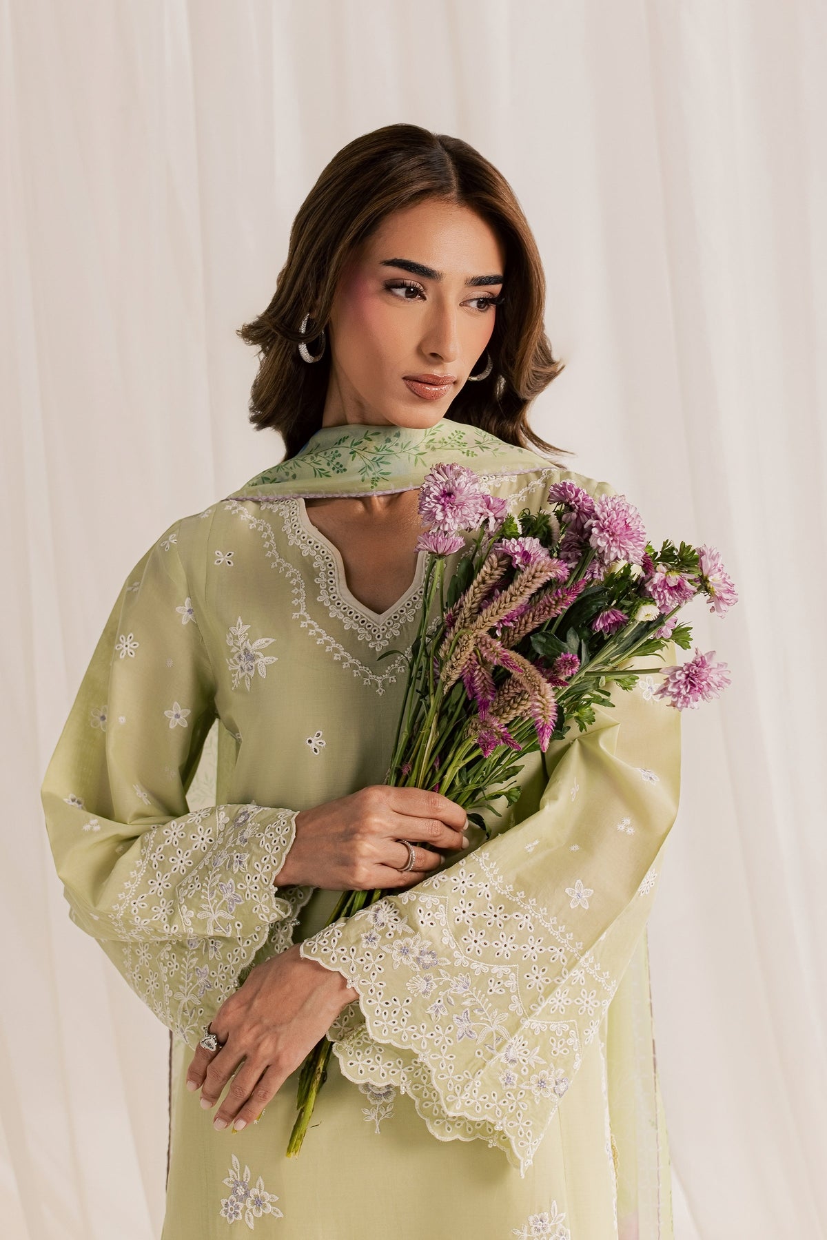 Basma 3Pc - Embroidered Lawn Dress
