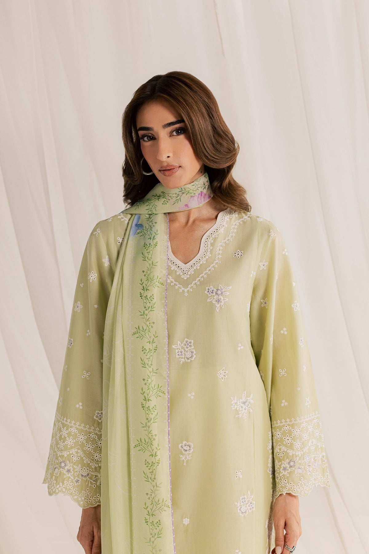 Basma 3Pc - Embroidered Lawn Dress