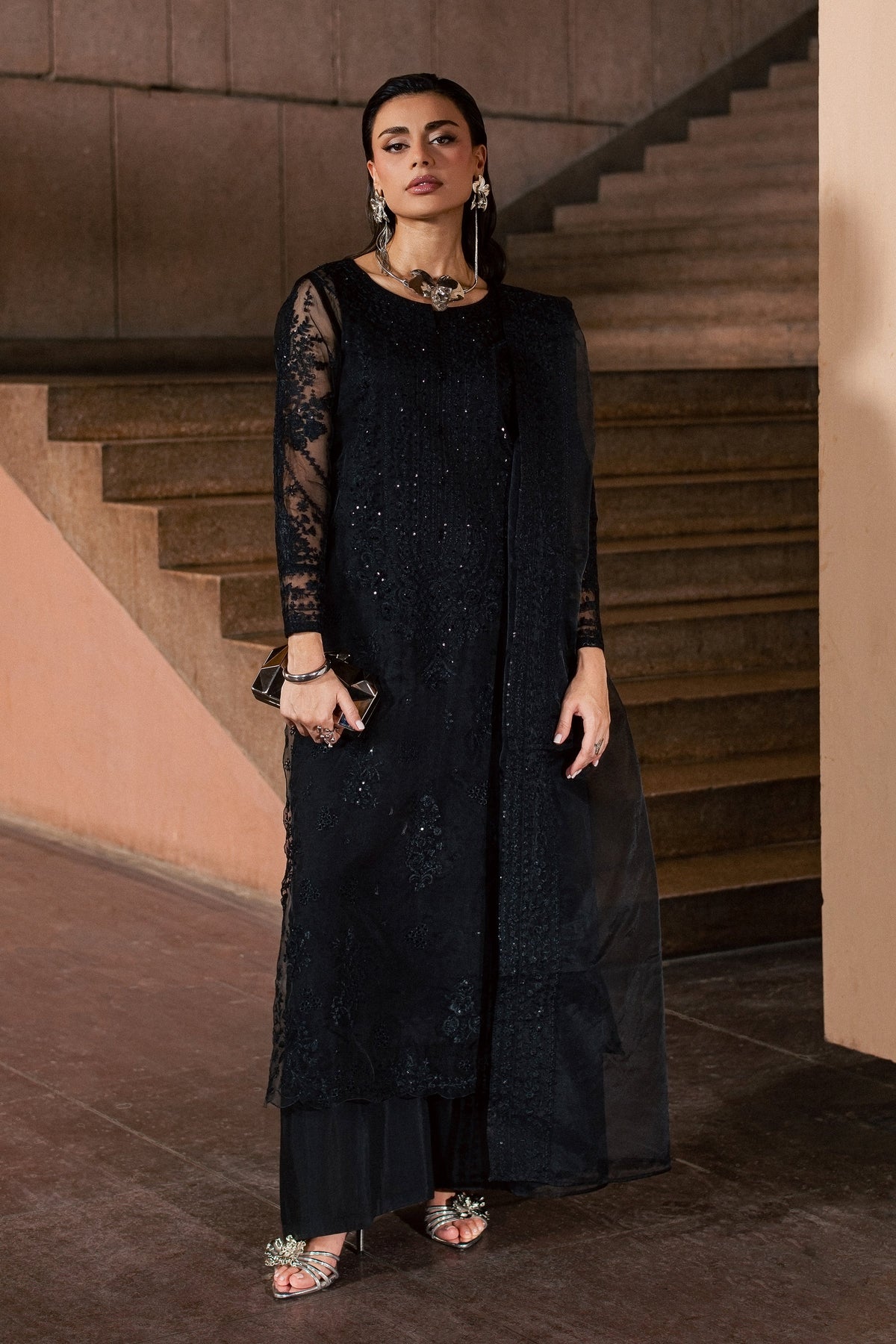 Black Black 3Pc - Festive Luxe Pret