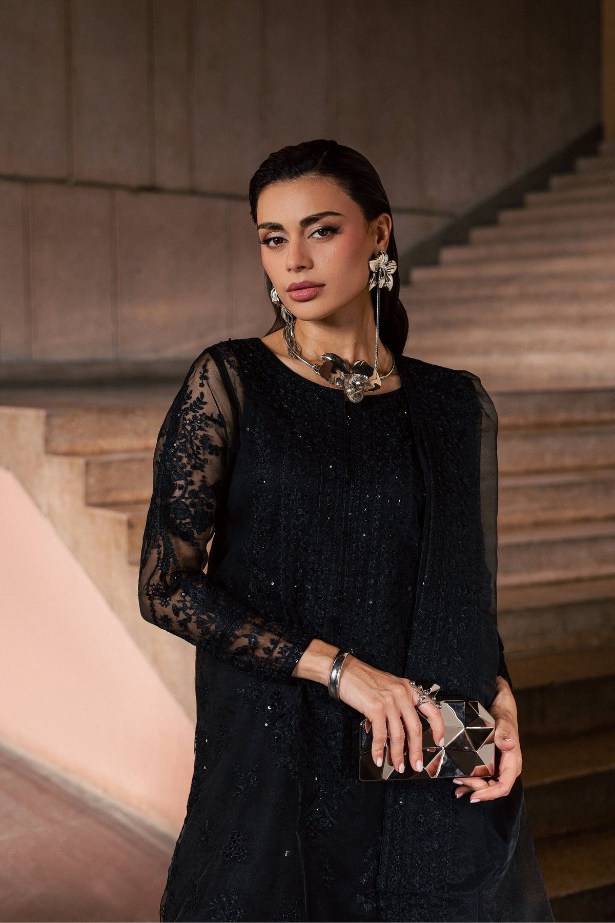Black Black 3Pc - Festive Luxe Pret