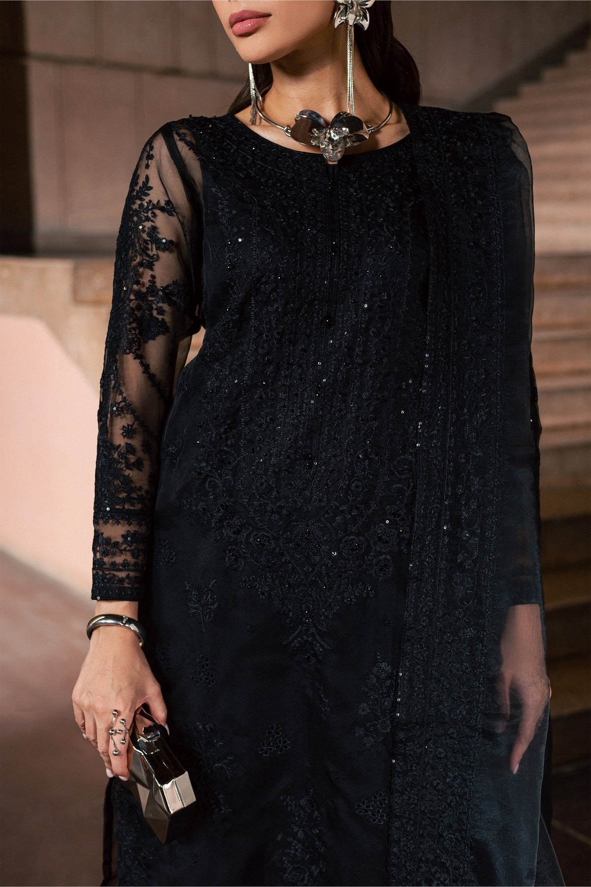 Black Black 3Pc - Festive Luxe Pret