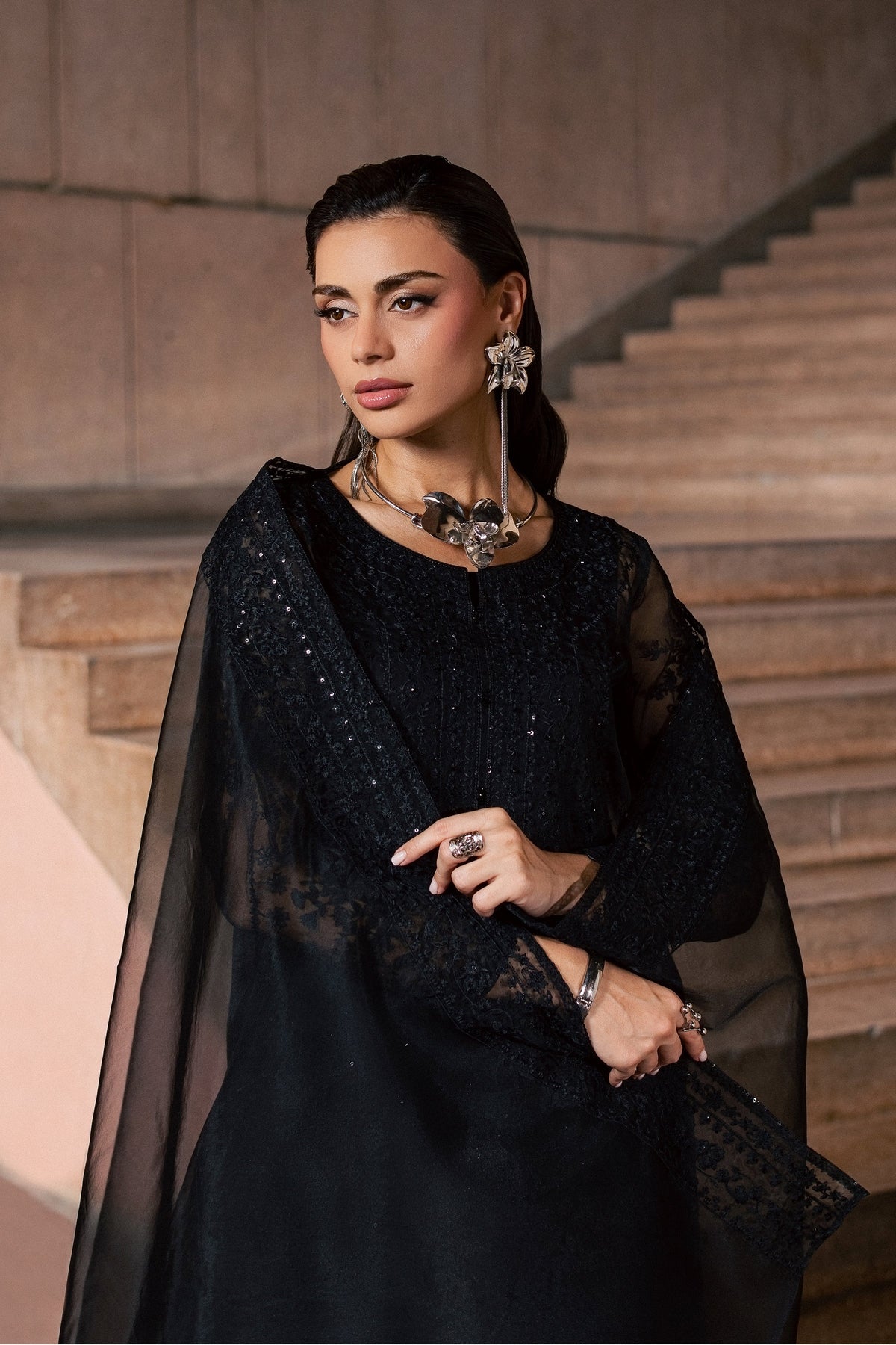 Black Black 3Pc - Festive Luxe Pret