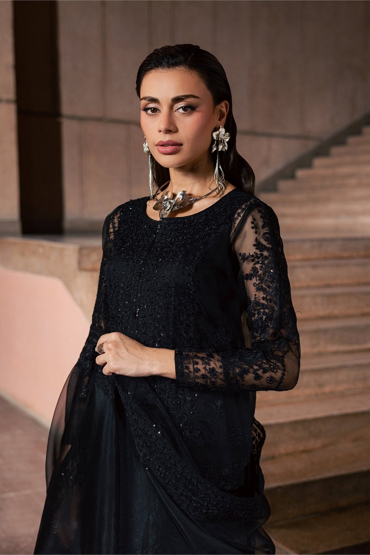 Black Black 3Pc - Festive Luxe Pret
