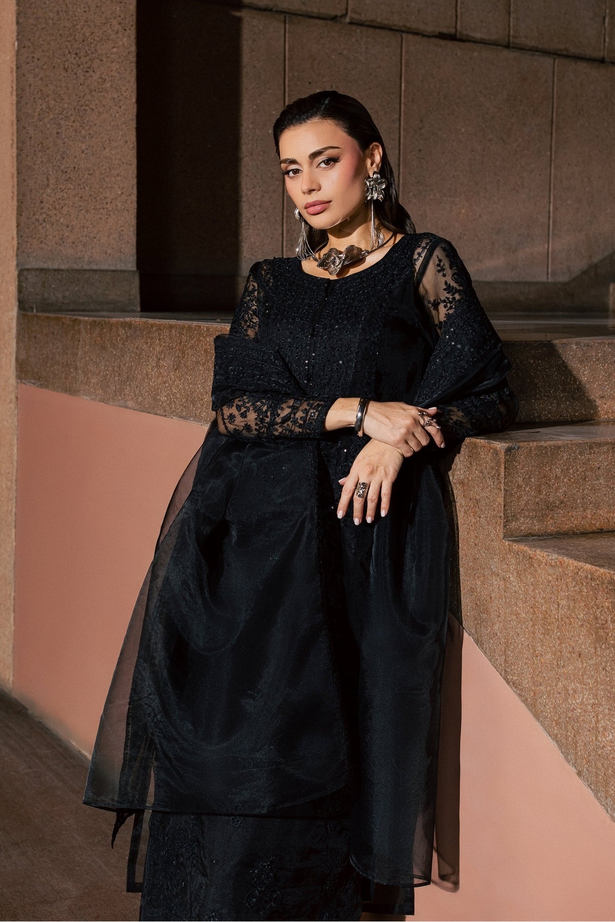 Black Black 3Pc - Festive Luxe Pret