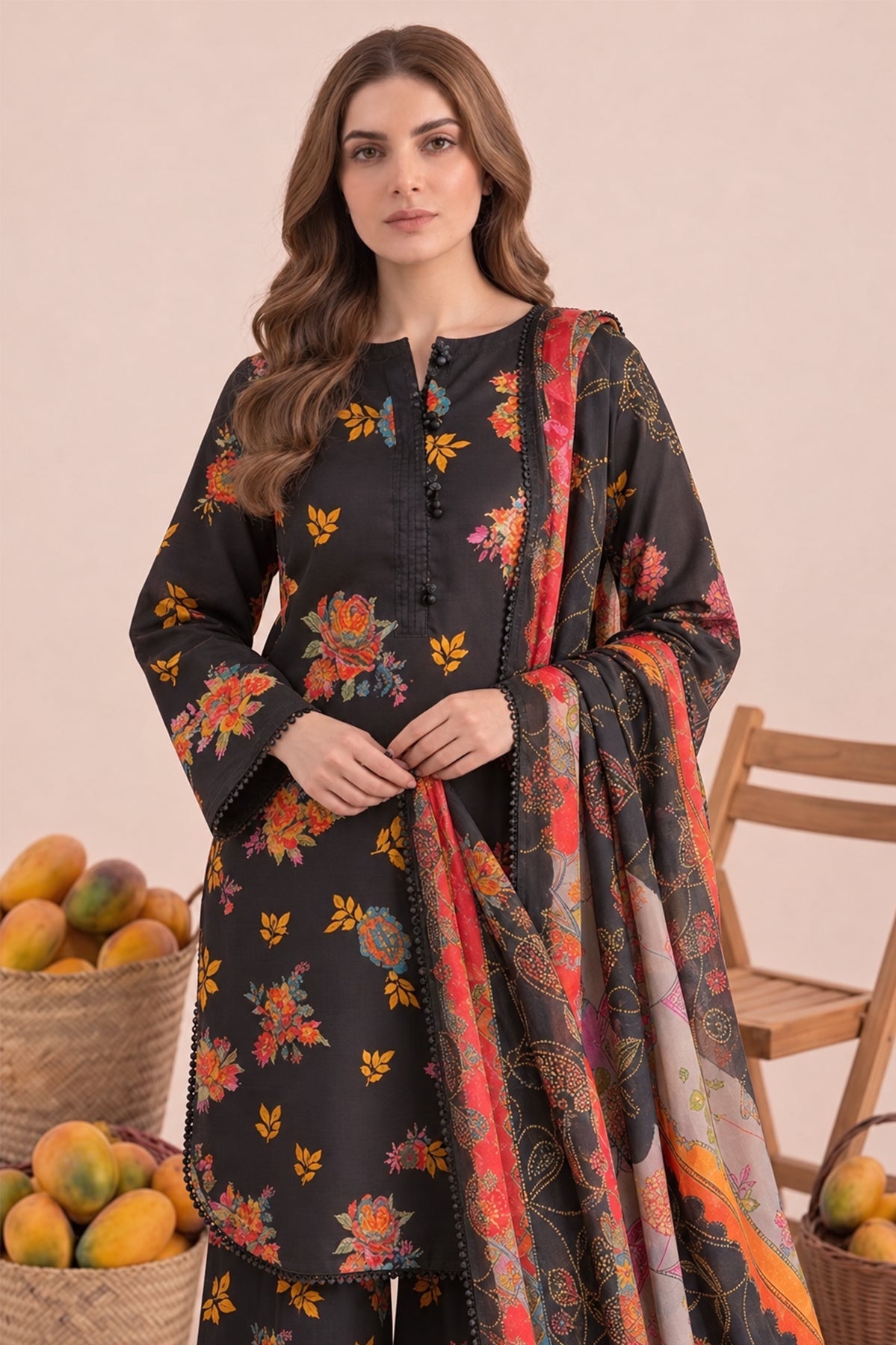 3-PC Stitched Embroidered CPM-6-226