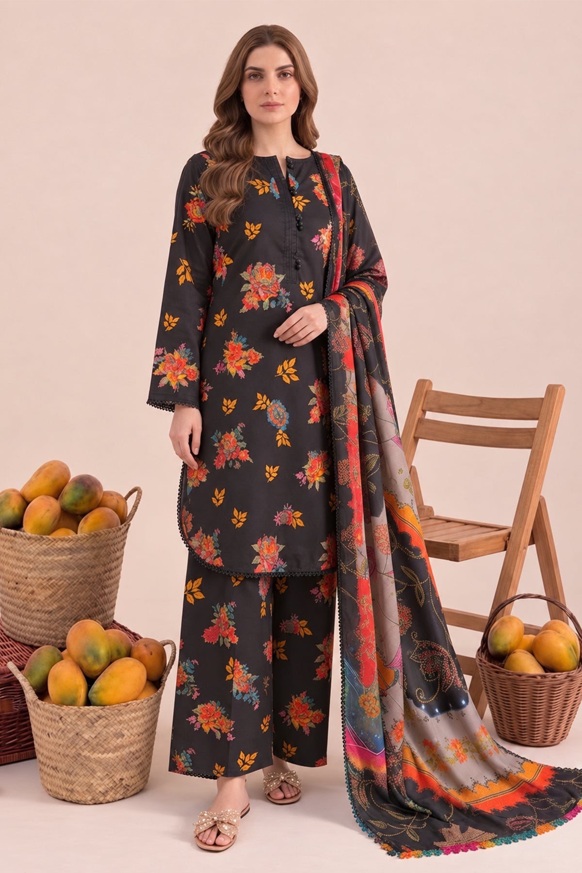3-PC Stitched Embroidered CPM-6-226
