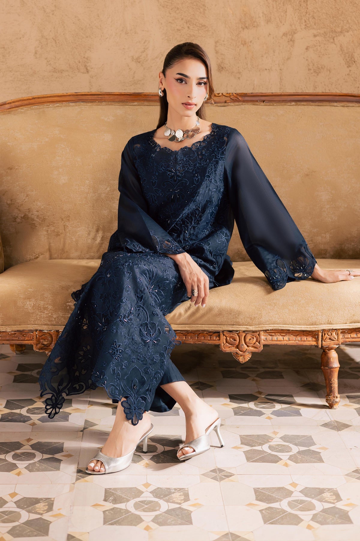Blue Manila 2Pc - Embroidered Festive Pret