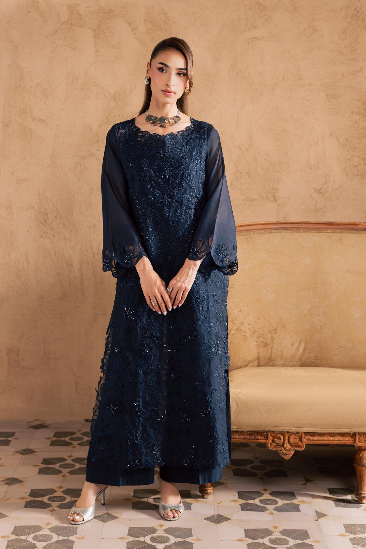 Blue Manila 2Pc - Embroidered Festive Pret