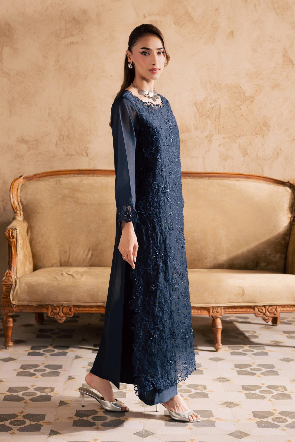 Blue Manila 2Pc - Embroidered Festive Pret