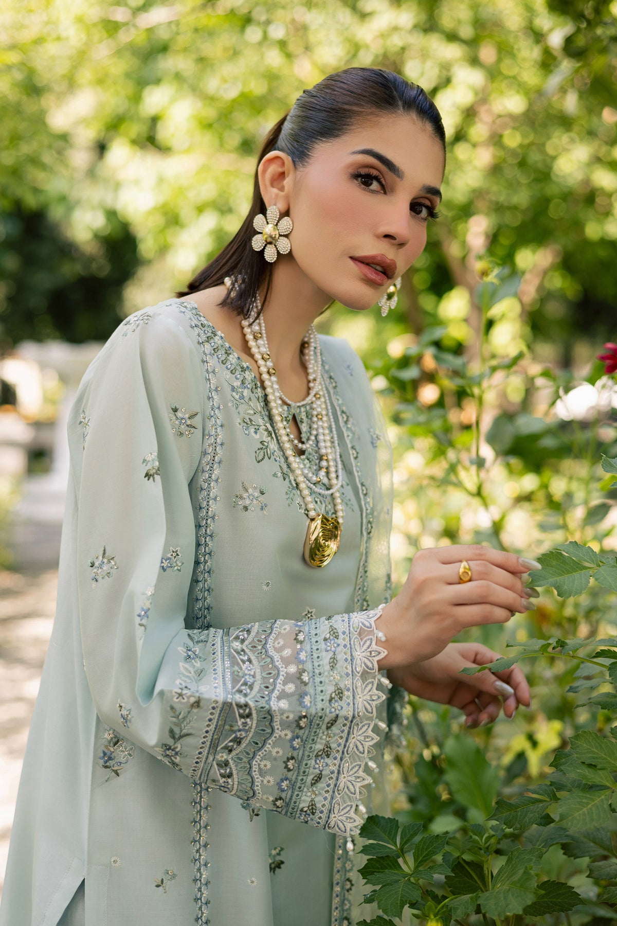 Blue Petra 3Pc - Festive Embroidered Lawn