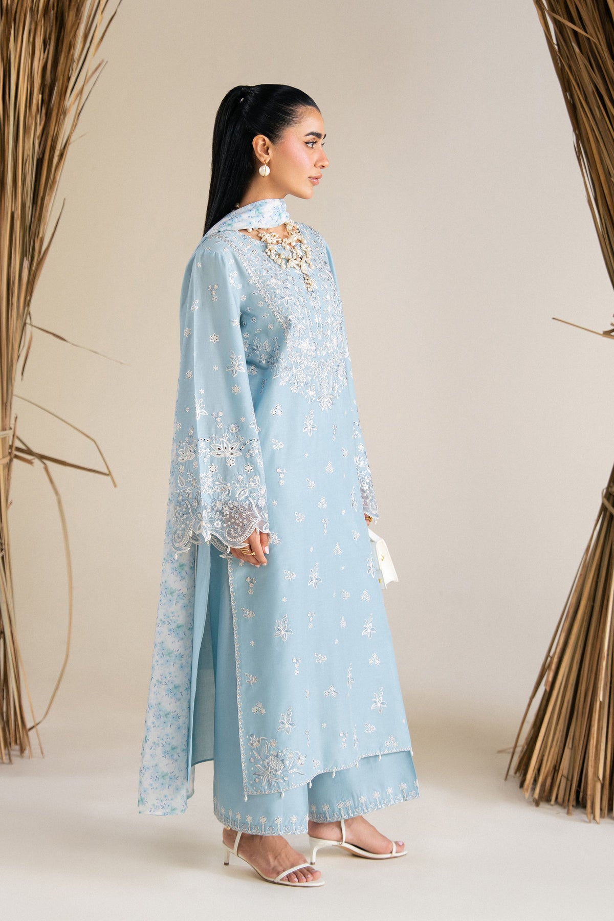 Blue Raya 3Pc - Festive Eid Pret