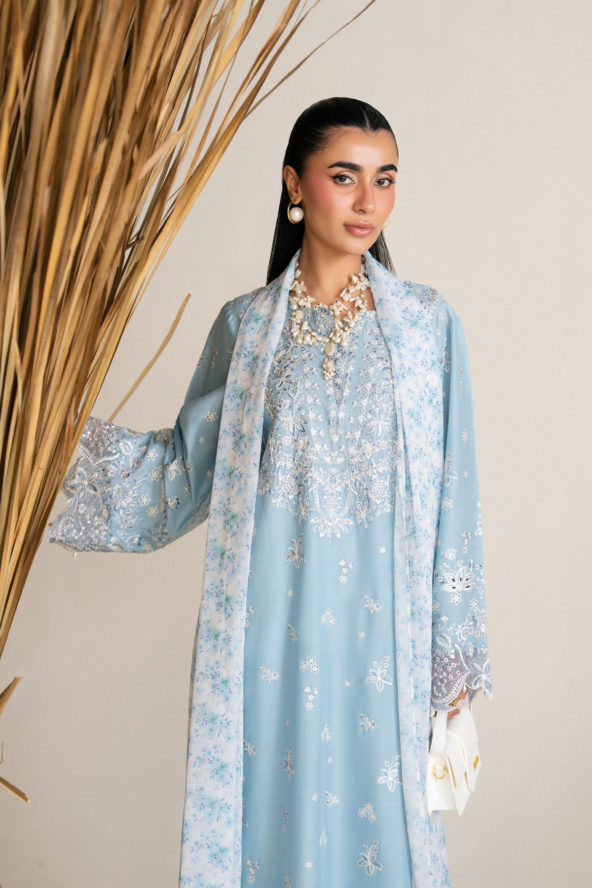 Blue Raya 3Pc - Festive Eid Pret