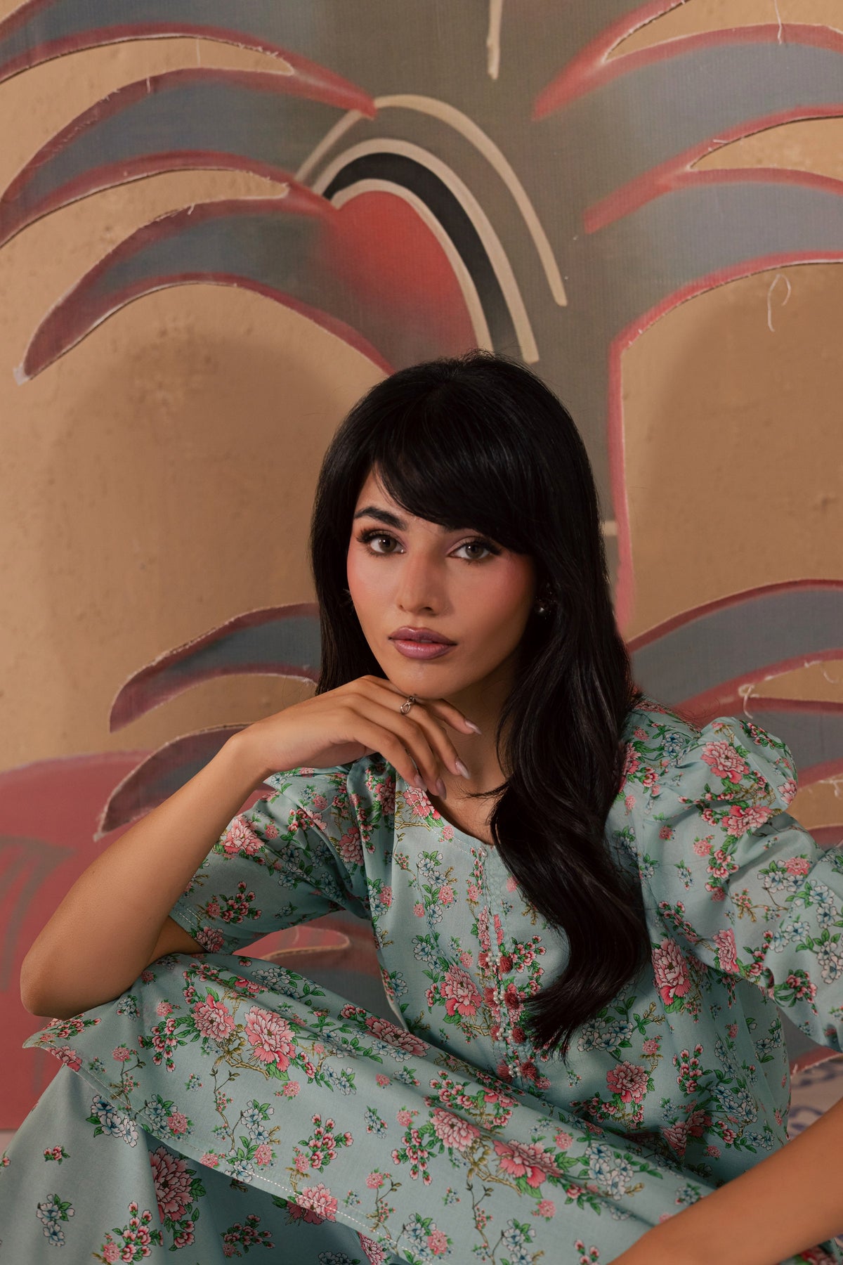 Blue Zerin 2Pc - Printed Lawn Dress