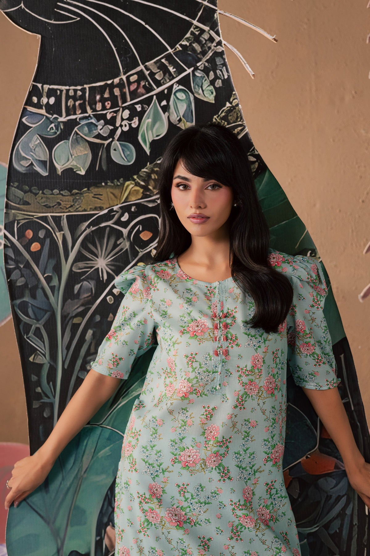 Blue Zerin 2Pc - Printed Lawn Dress