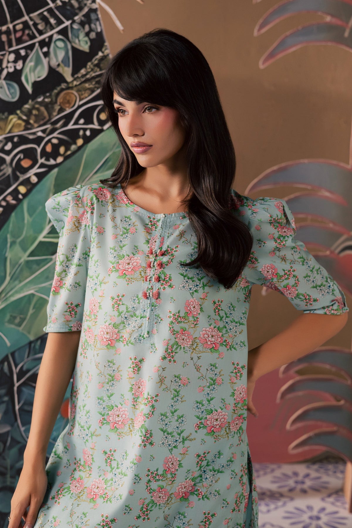 Blue Zerin 2Pc - Printed Lawn Dress