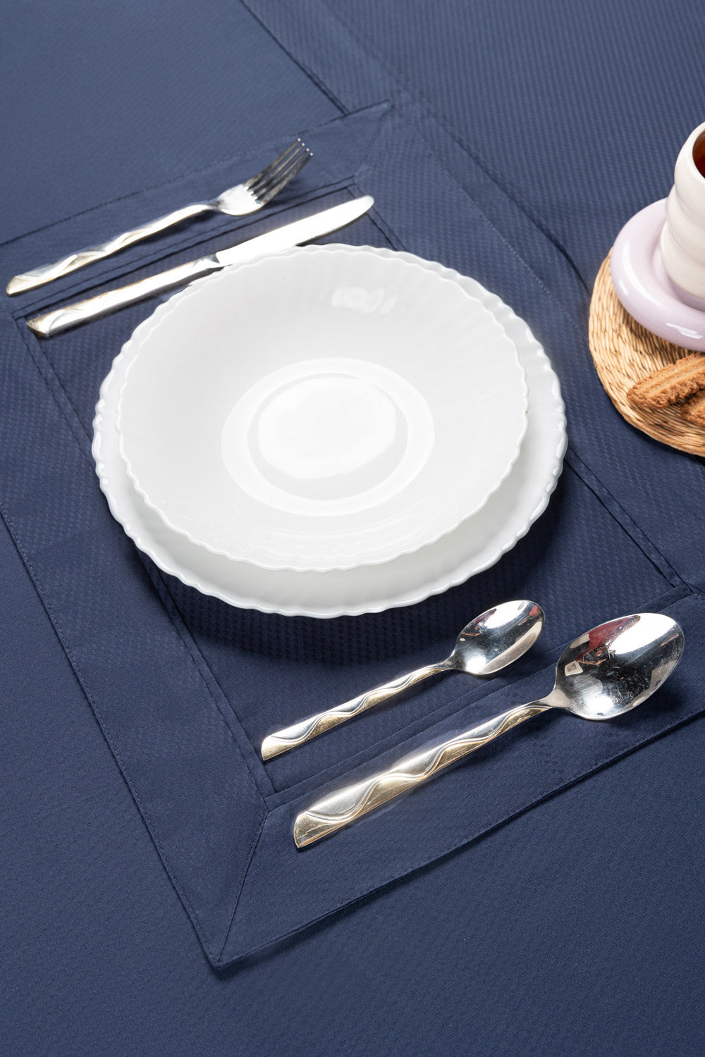 Blue Cube Dobby Placemat