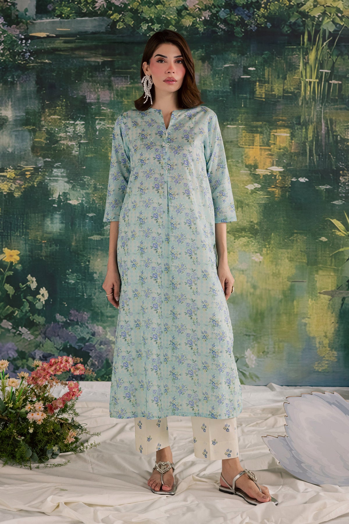 Bluey 2Pc - Printed Lawn Dress