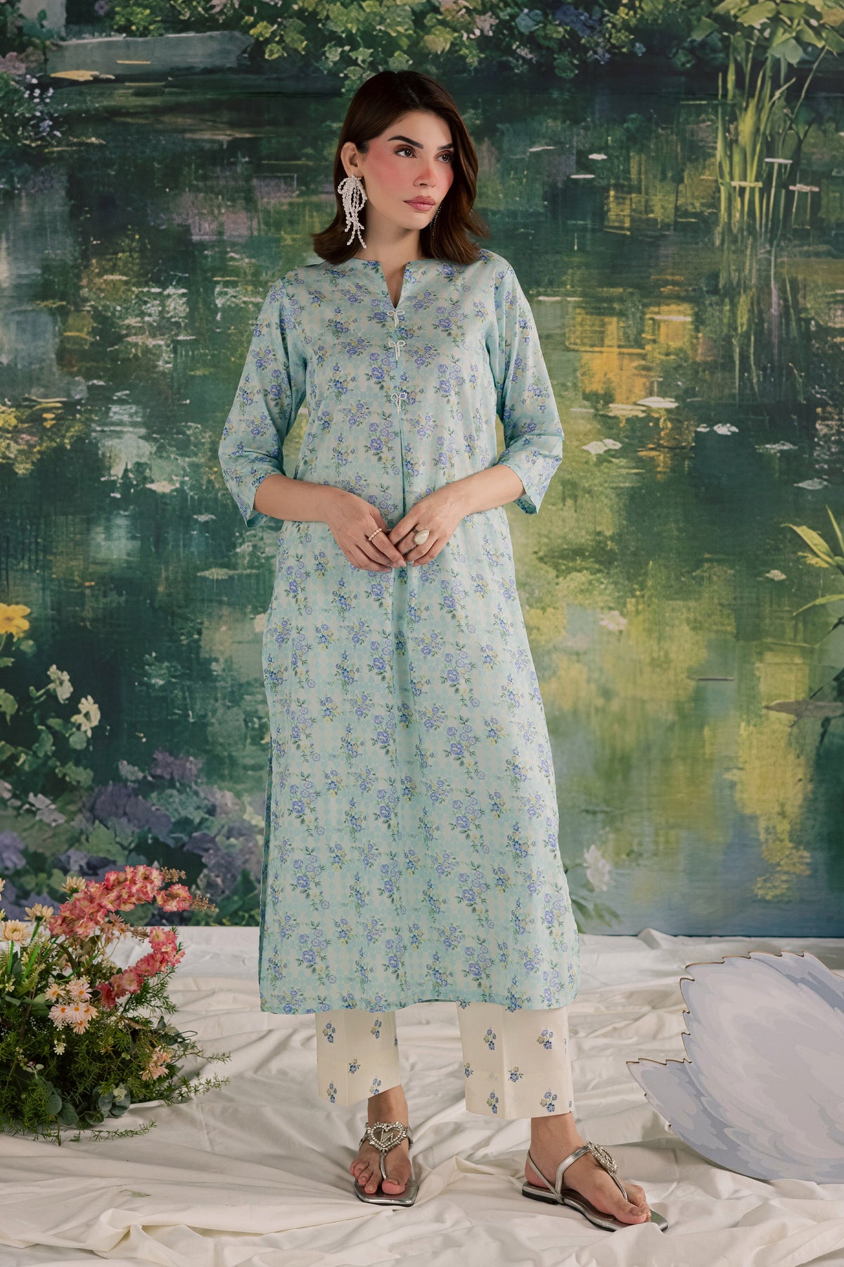 Bluey 2Pc - Printed Lawn Dress