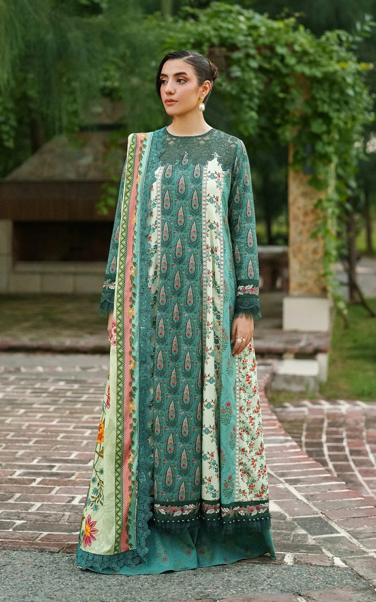 Botanical Breeze-MWL25-10 | 3pcs Embroidered Unstitched Winter