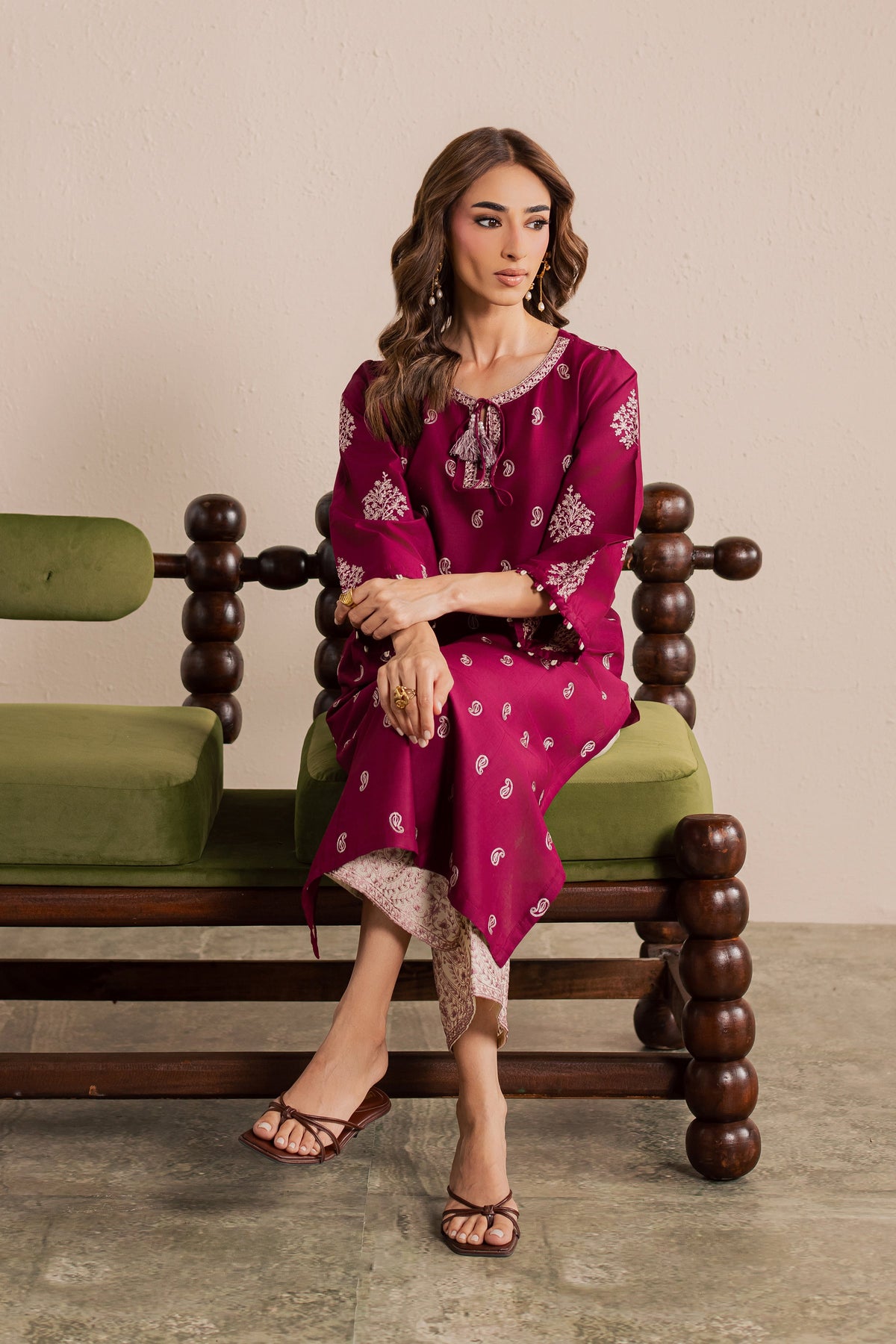 Bramble 2Pc - Embroidered Lawn Dress
