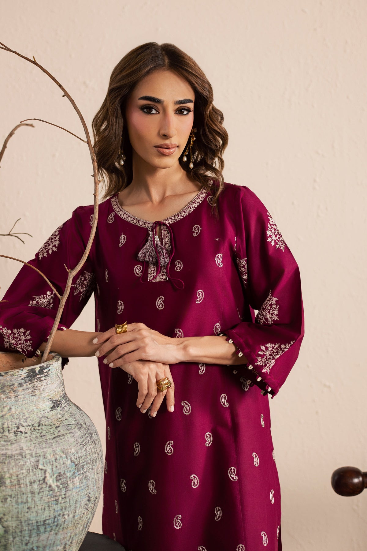Bramble 2Pc - Embroidered Lawn Dress