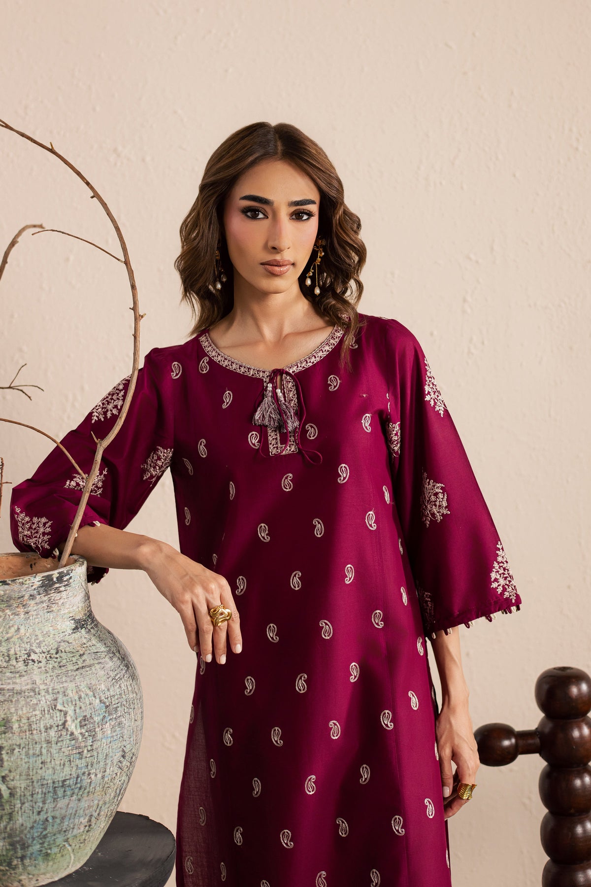 Bramble 2Pc - Embroidered Lawn Dress