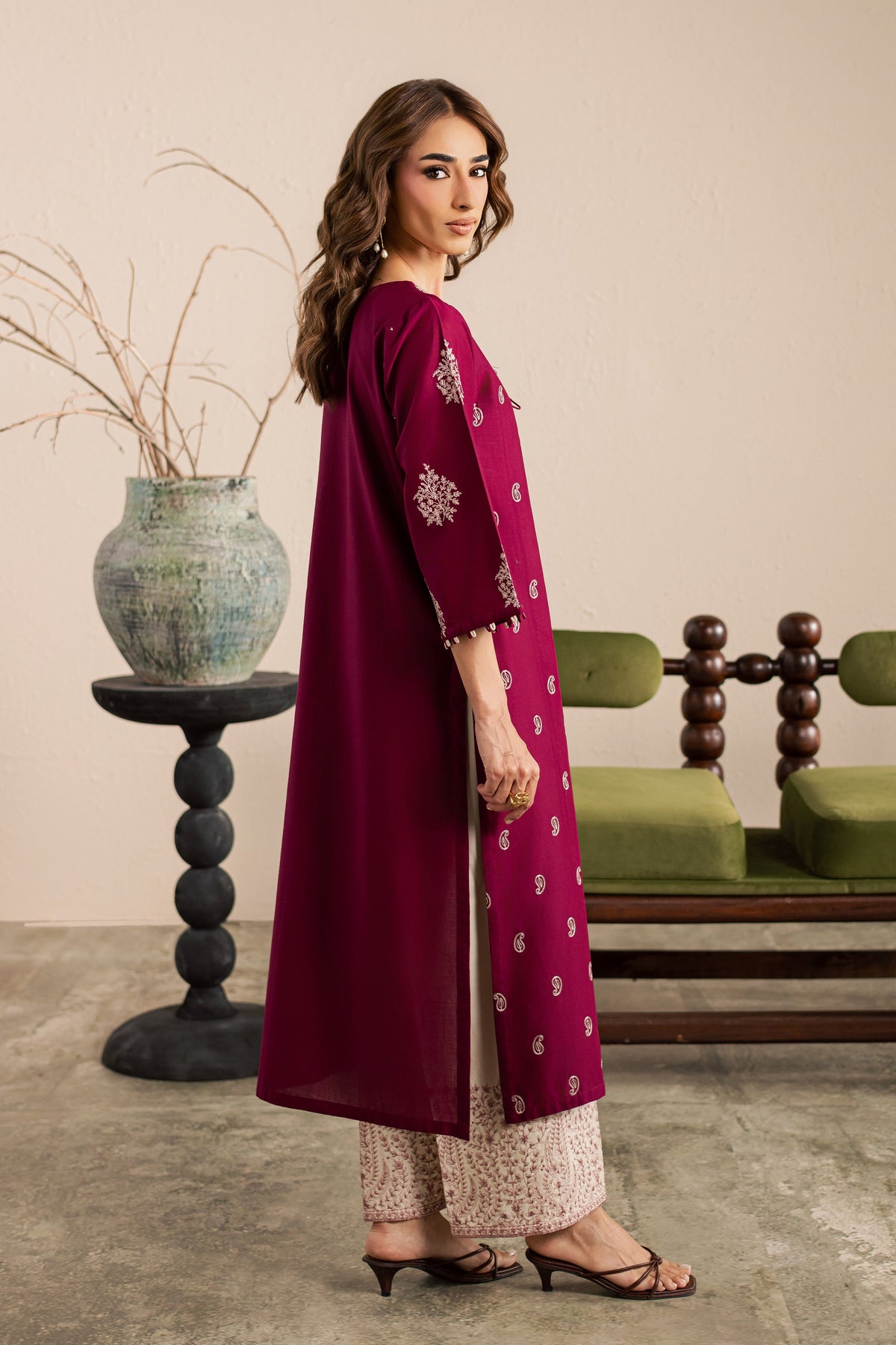 Bramble 2Pc - Embroidered Lawn Dress