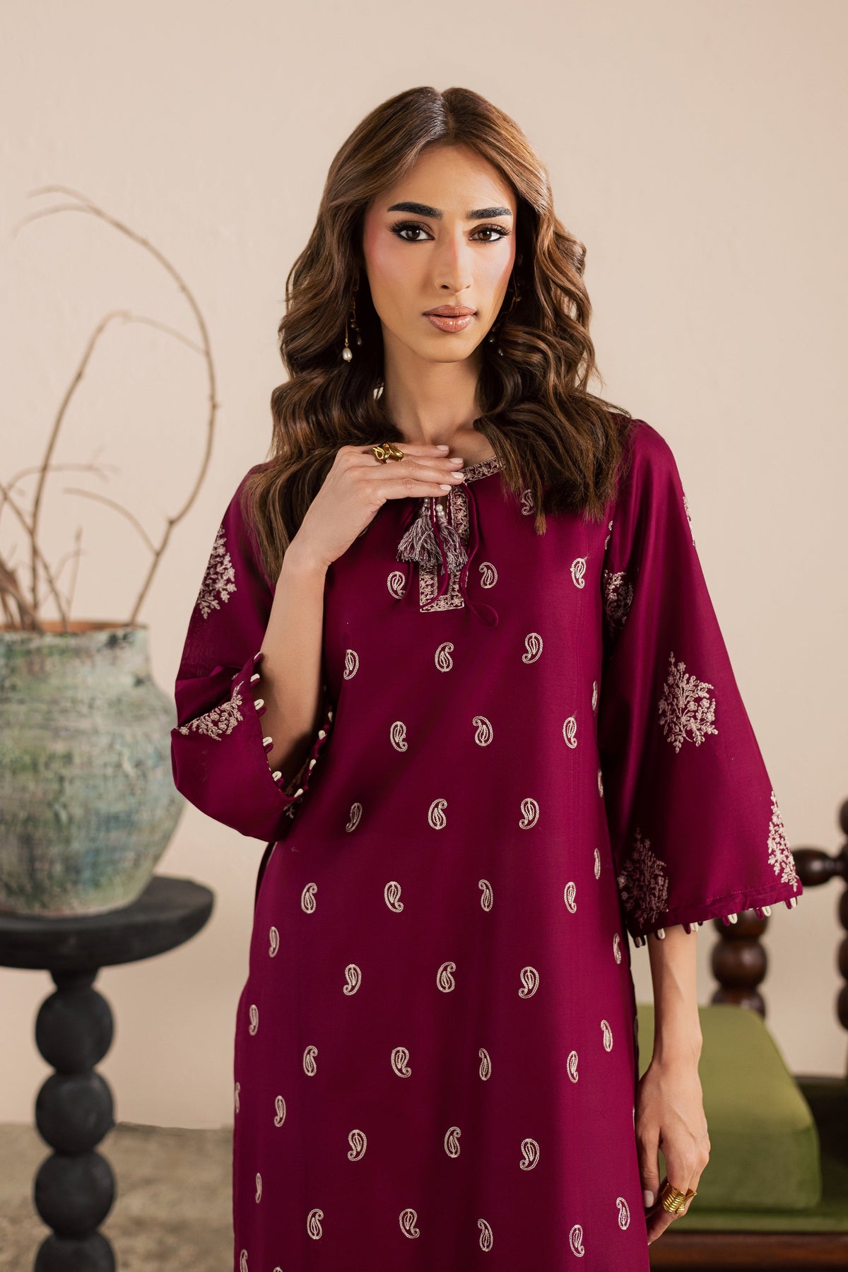 Bramble 2Pc - Embroidered Lawn Dress