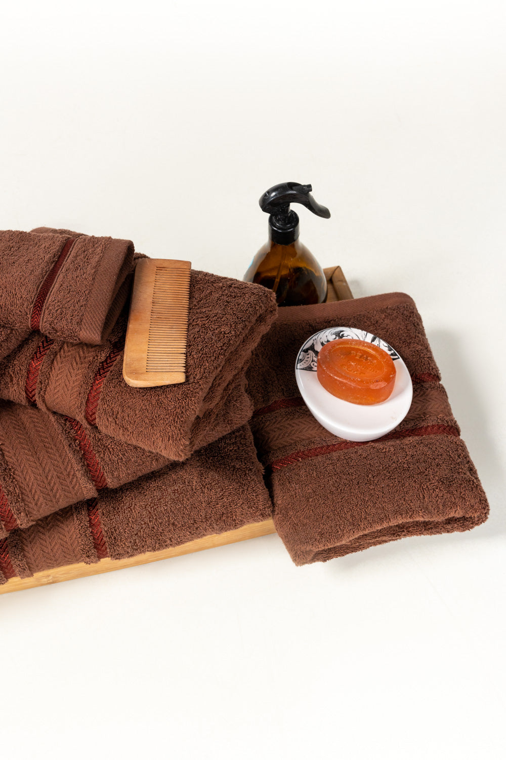 Brunette Combed Towel 6Pcs Set