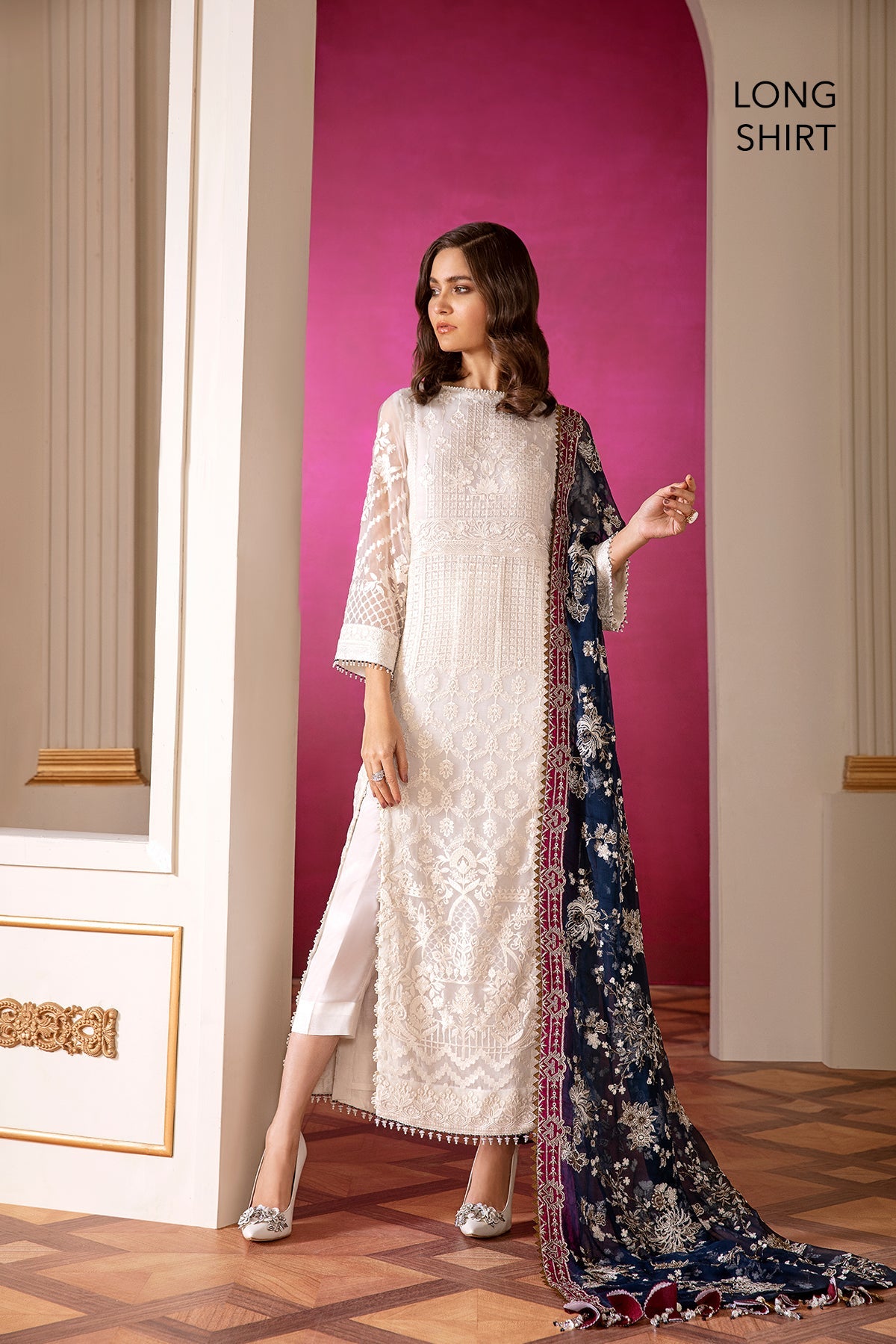 EMBROIDERED CHIFFON CH07-02 STITCHED